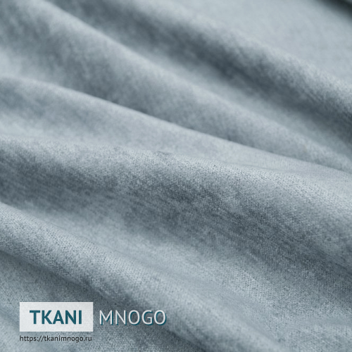 Фото ткани велюра “3” (однотонный голубой)