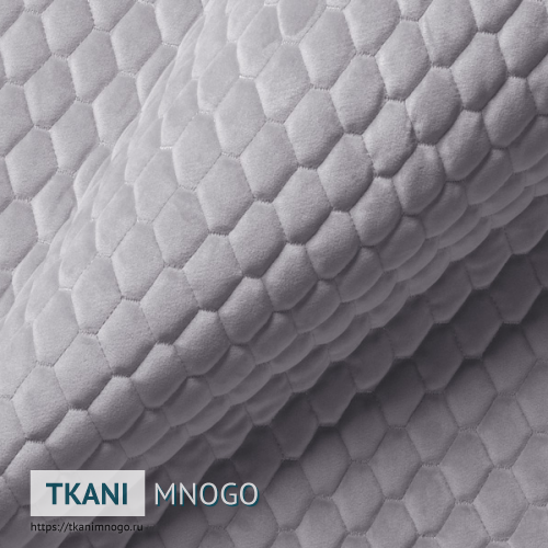 Фото ткани велюра “AY1-22A” (ромб серый)
