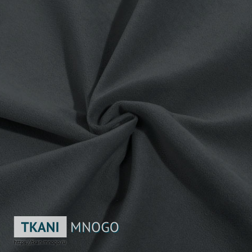 Фото ткани велюра “7” (однотонный серый)