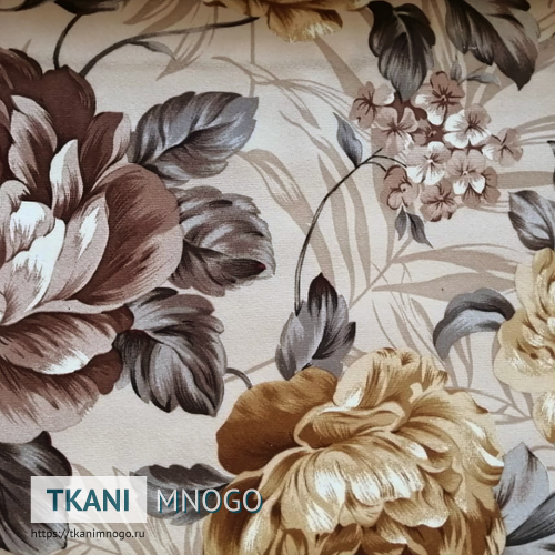 Фото внешнего вида микровелюра “27-1” цветы.